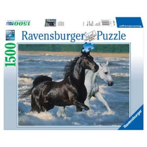 van puzzel paarden